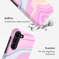 Selencia Vivid Back Cover Samsung Galaxy S23 - Pastel Lipstick Marble