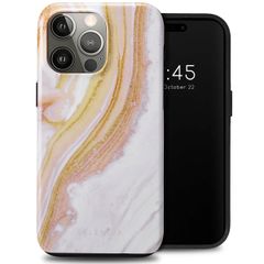 Selencia Vivid Back Cover Apple iPhone 15 Pro Max - Chic Marble Gold