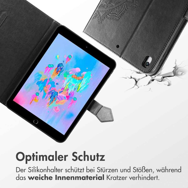 imoshion Mandala Klapphülle Apple iPad 9 (2021) 10.2 Zoll / iPad 8 (2020) 10.2 Zoll / iPad 7 (2019) 10.2 Zoll - Schwarz