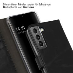 Selencia Echtleder Klapphülle Samsung Galaxy S22 - Schwarz