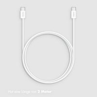 imoshion USB-C-zu-USB-C-Kabel – Geflochten – 2 Meter – Weiß