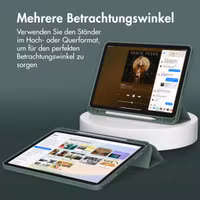 Accezz Smarte Klapphülle aus Silikon Apple iPad Air 11 Zoll (2025) M3 / (2024) M2 / Air 5 (2022) / Air 4 (2020) - Dunkelgrün