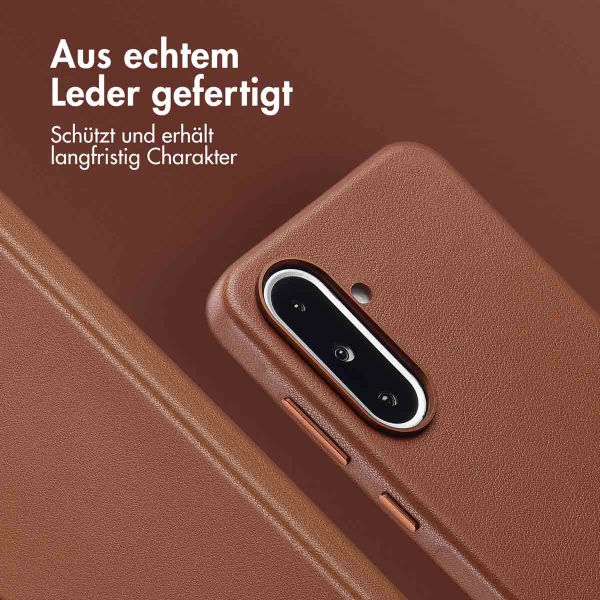 Accezz MagSafe Leather Backcover Samsung Galaxy A36 / A56 - Kaffeebraun