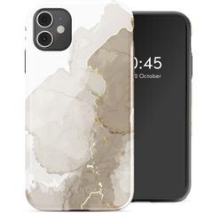 Selencia Vivid Back Cover Apple iPhone 11 - Marble Light Brown