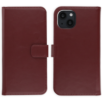 Selencia Echtleder Klapphülle Apple iPhone 15 - Burgundy