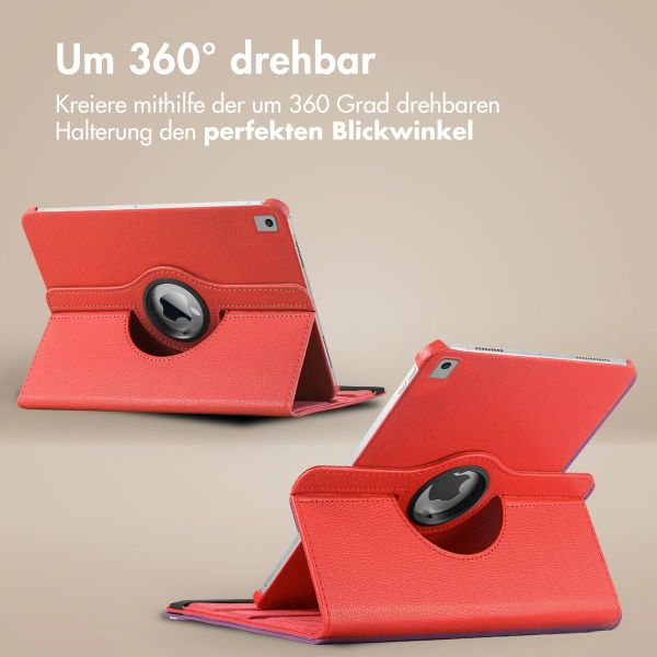 imoshion 360° drehbare Klapphülle Apple iPad 9 (2021) 10.2 Zoll / iPad 8 (2020) 10.2 Zoll / iPad 7 (2019) 10.2 Zoll - Rot