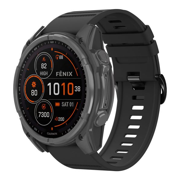 imoshion QuickFit® Silikonarmband Stripe für die Garmin Watch | 26 mm Anschluss - Schwarz