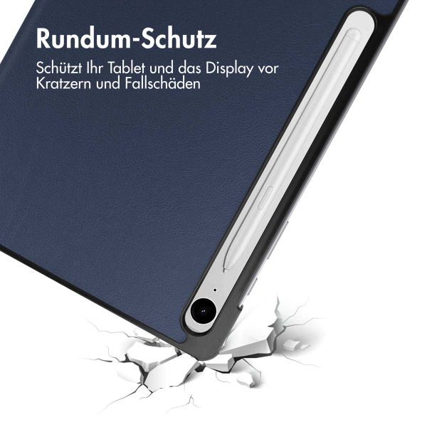 imoshion Trifold Klapphülle Samsung Galaxy Tab S9 11.0 Zoll / Tab S10 FE / S9 FE 10.9 Zoll - Dunkelblau