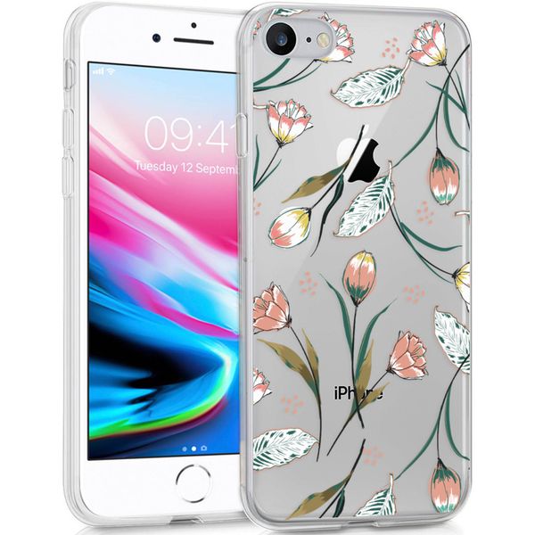 imoshion Design Hülle iPhone SE (2022 / 2020) / 8 / 7 / 6s - Blume - Rosa