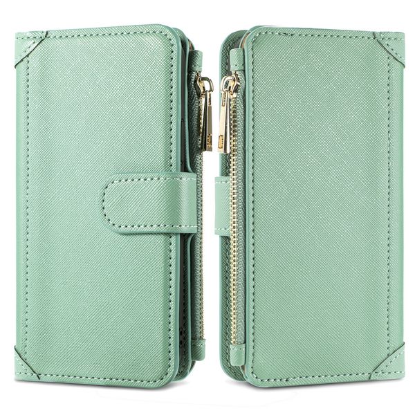 imoshion Luxuriöse Portemonnaie-Klapphülle iPhone 12 (Pro) - Grün