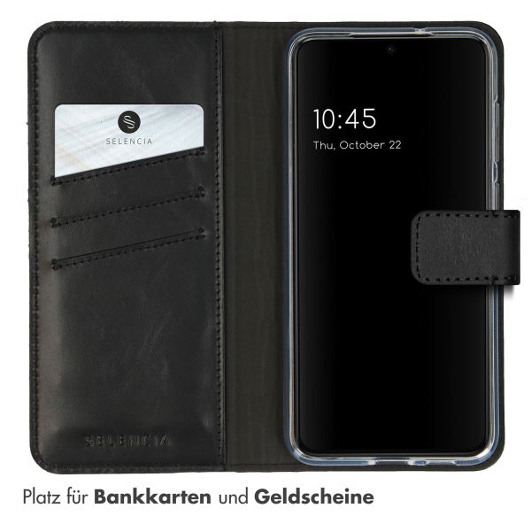 Selencia Echtleder Klapphülle Samsung Galaxy S23 - Schwarz