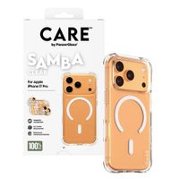 CARE by PanzerGlass Modisches Case Samba mit MagSafe Apple iPhone 17 Pro - Clear / White