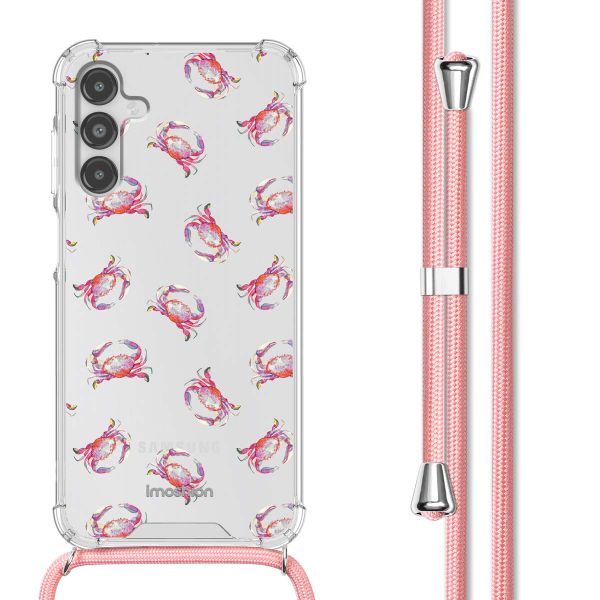 imoshion Design Hülle mit Band für das Samsung Galaxy A14 (5G/4G) - Crab Watercolor