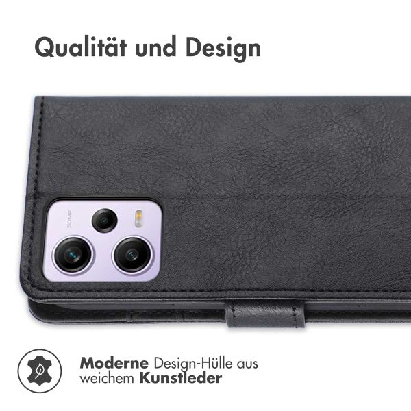 imoshion Luxuriöse Klapphülle Xiaomi Redmi Note 12 Pro Plus - Schwarz