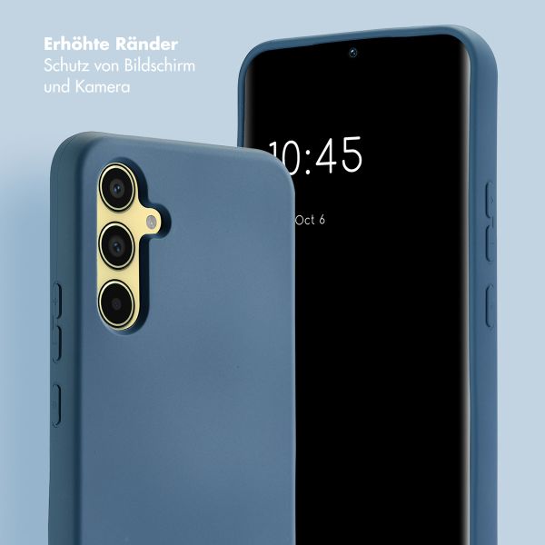 Selencia Back Cover mit Luxuriöser Handschlaufe Samsung Galaxy A54 (5G) - Blau