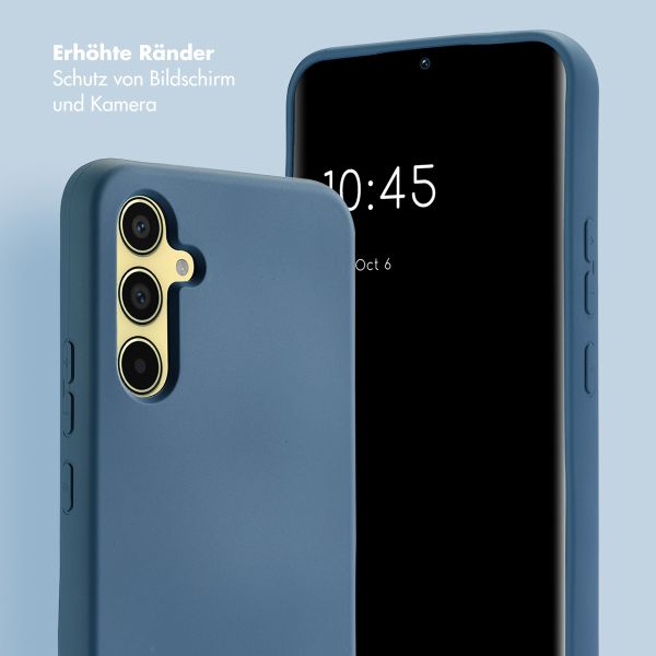 Selencia Back Cover mit luxuriöser Handschlaufe für das Samsung Galaxy A54 (5G) - Blau