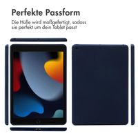 Accezz Liquid Silicone Back Cover Apple iPad 9 (2021) 10.2 Zoll / iPad 8 (2020) 10.2 Zoll / iPad 7 (2019) 10.2 Zoll - Dunkelblau