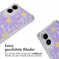 imoshion Design Hülle mit Band Samsung Galaxy S25 Edge - Tropical Violet Flowers Connect