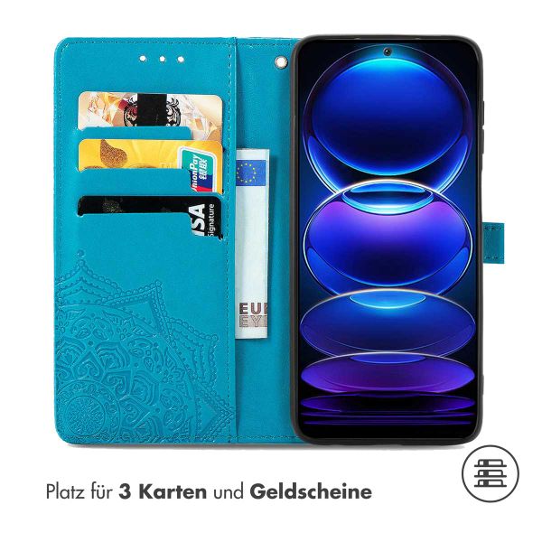 imoshion Mandala Klapphülle für das Xiaomi Redmi Note 12 Pro Plus - Türkis