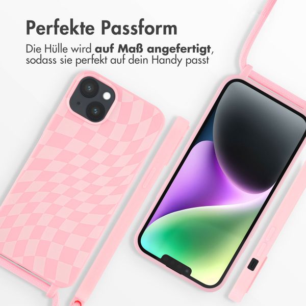 imoshion SilikonHülle design mit Band Apple iPhone 14 Plus - Retro Pink