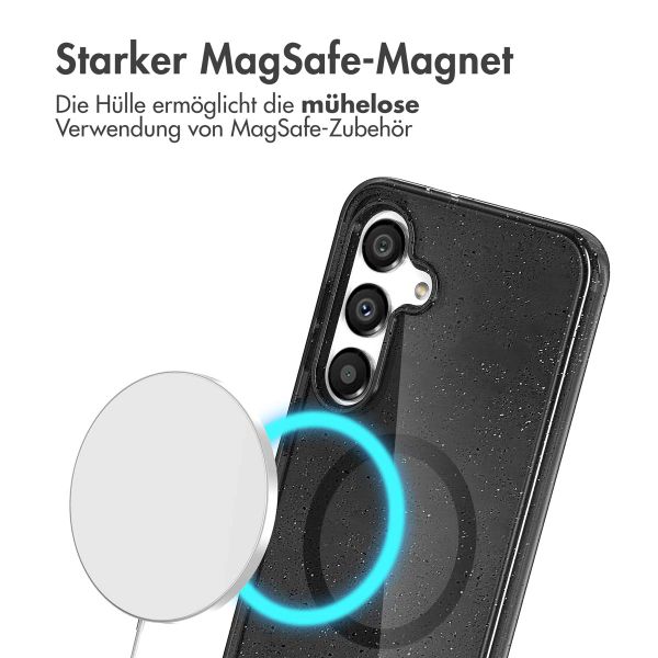 imoshion Sparkle Back Cover mit MagSafe für das Samsung Galaxy S25 - Glitzer Schwarz
