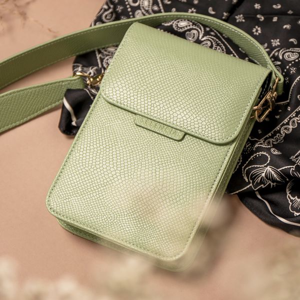 Selencia Avani ﻿Schlangen-Handytasche Crossbody - Grün