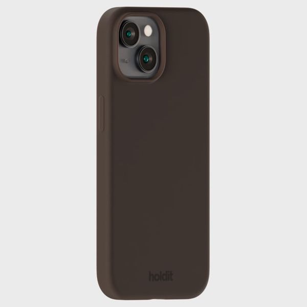 Holdit Silicone Case für das iPhone 15 - Chocolate