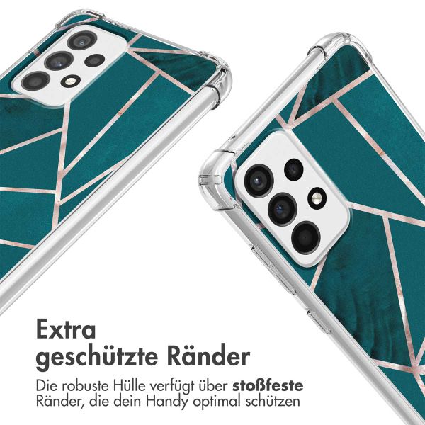 imoshion Design Hülle mit Band Samsung Galaxy A53 - Petrol Green Graphic
