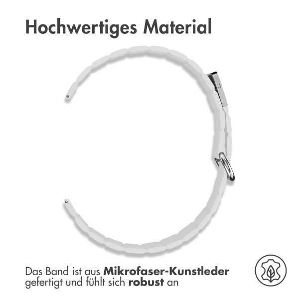 imoshion Magnetlederarmband -   Universelle 20 mm Anschluss - Weiß