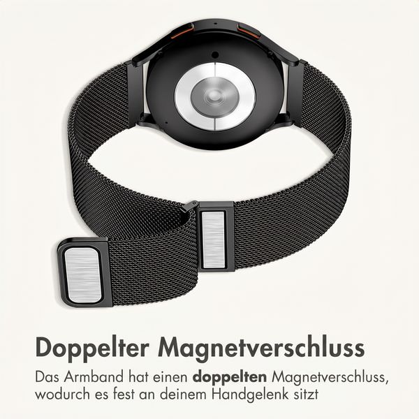 imoshion Mailändische Magnetarmband -   Universelle 18 mm Anschluss - Schwarz