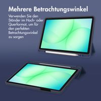 Accezz Smarte Klapphülle aus Silikon Samsung Galaxy Tab A11 Plus / A9 Plus - Dunkelblau