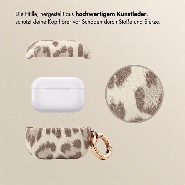 Selencia Sabi Hülle Panthermuster  Apple Airpods Pro 3 - Soft Ivory