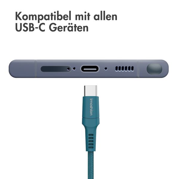 imoshion Braided USB-C-zu-USB Kabel - 1 Meter - Dunkelblau