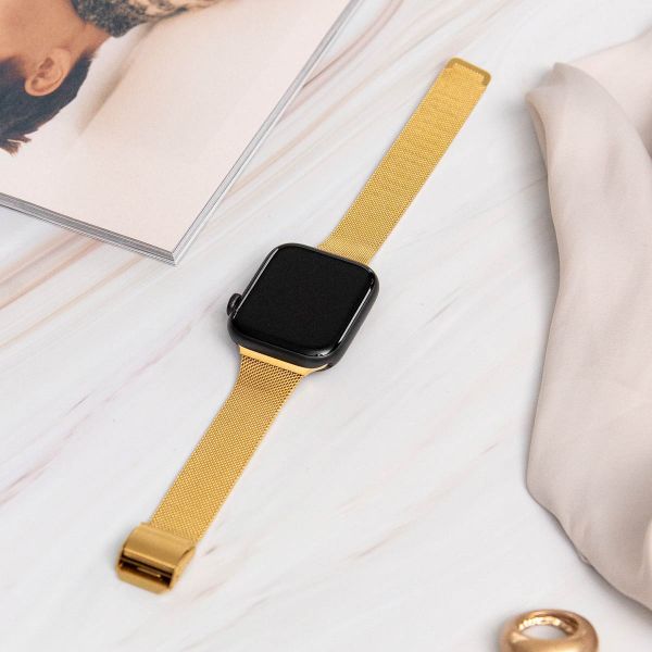 imoshion Milanaise Faltarmband für Apple Watch Series 1 t/m 11 / SE / Ultra (44/45/46/49 mm) - Gold