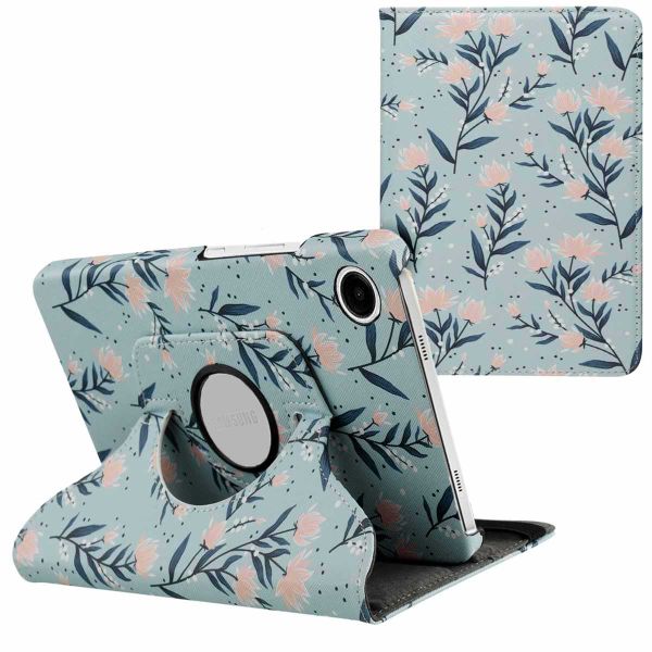 imoshion 360° drehbare Design Klapphülle Samsung Galaxy Tab A9 8.7 Zoll - Flowers