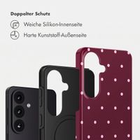 Selencia Vivid Back Cover Samsung Galaxy S26 - Happy Dots Burgundy