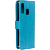 Kleeblumen Klapphülle Türkis für das Samsung Galaxy A40
