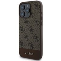 Guess Bottom Stripe 4G Back Cover Apple iPhone 16 Pro Max - Braun