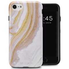 Selencia Vivid Tough Back Cover für das iPhone SE (2022 / 2020) / 8 / 7 / 6(s) - Chic Marble Gold