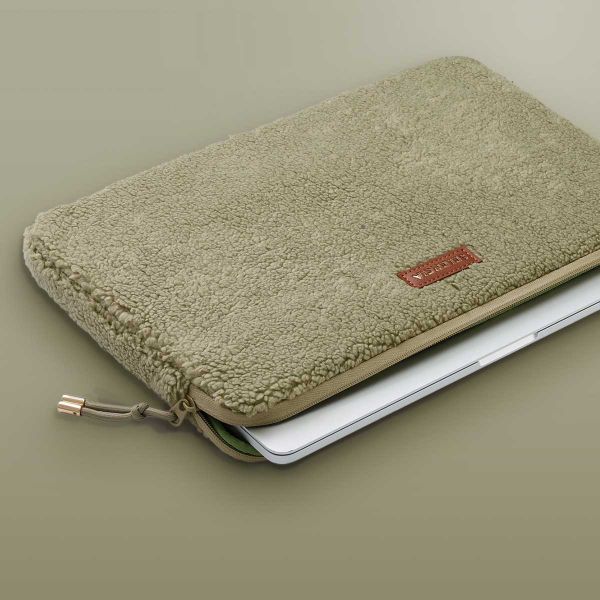 Selencia Teddy Laptop Hülle 13-14 Zoll - Laptop Sleeve - Sage Green