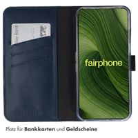 Selencia Echtleder Klapphülle Fairphone 6 - Dunkelblau