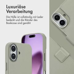 Accezz 2-in-1 Klapphülle aus Leder mit MagSafe Apple iPhone 17 - Light Grey