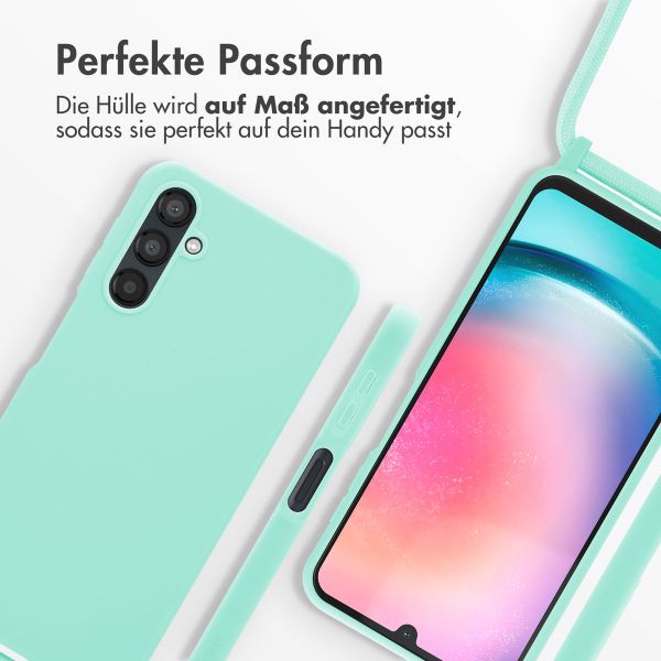 imoshion Silikonhülle mit Band für das Samsung Galaxy A25 (5G) - Mintgrün