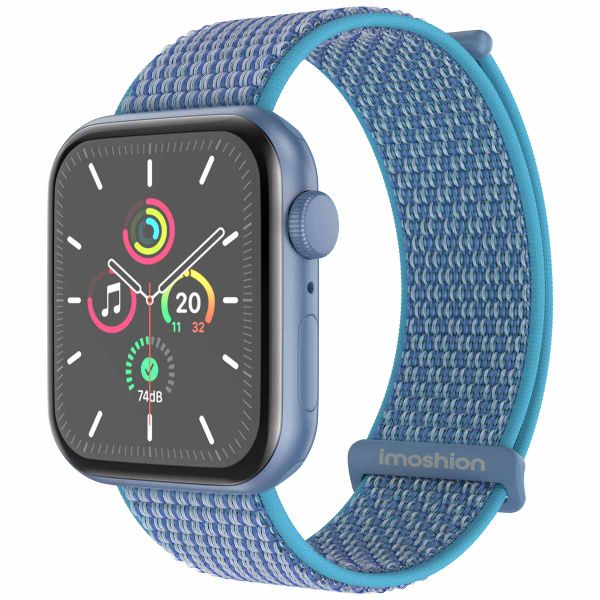 imoshion Nylon-Armband⁺ für die Apple Watch Series 1 bis 10 / SE / Ultra (2) (44/45/46/49 mm) - Marine Blue