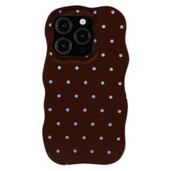Selencia Vivid Wavy Backcover mit MagSafe Apple iPhone 15 Pro - Happy Dots Chocolate