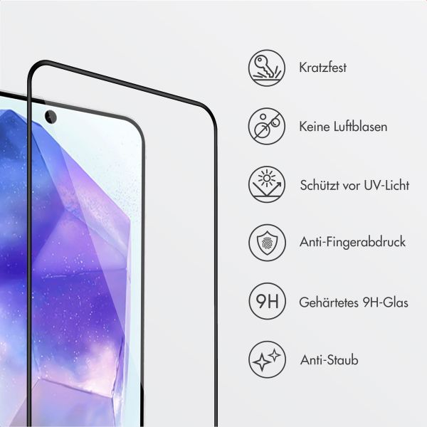 Accezz Gehärteter Glas-Schutz + Applikator Samsung Galaxy A55