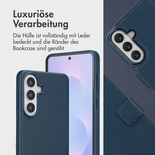 Accezz 2-in-1 Klapphülle aus Leder mit MagSafe Samsung Galaxy S26 Plus - Nightfall Blue
