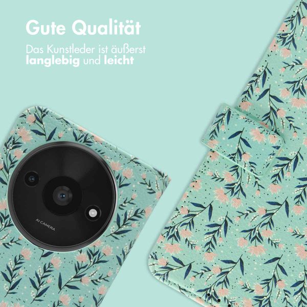 imoshion Design Klapphülle Xiaomi Redmi A3 - Blue Flowers