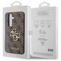 Guess 4G Metal Logo Back Cover Samsung Galaxy S24 Plus - Braun