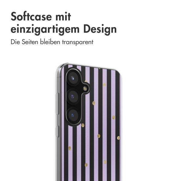 imoshion  Design Hülle für das Samsung Galaxy S25 - Sparkle Lines Lavender